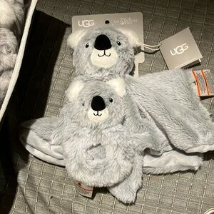 New UGG polar lovey and rattle gift set in glacier gray koala